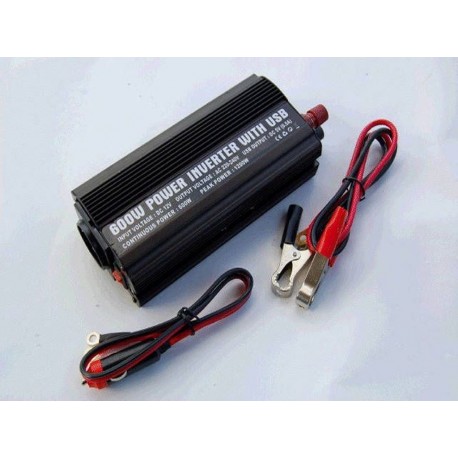 Menič napätia 24V / 220V 600W s USB